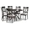 Baxton Studio Jessie Modern and Contemporary Grey Fabric and Dark Brown Finished Wood 7-Piece Dining Set 176-10538-10894-Zoro - alternate 1